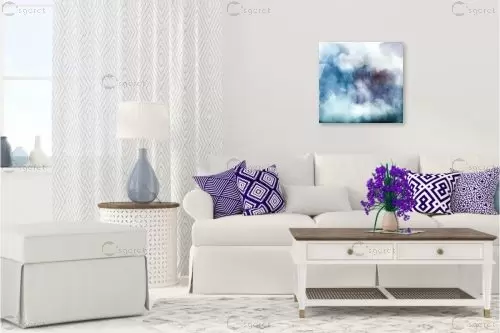 ערפילים - Artpicked - תמונות לסלון רגוע ונעים אבסטרקט בצבעי מים  - מק''ט: 332539