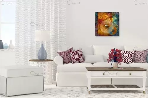 גלגלי הזמן 3 - בתיה שגיא - תמונות צבעוניות לסלון מדיה מעורבת מיקס מדיה סטים בסגנון מודרני  - מק''ט: 239605