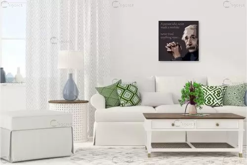 Albert Einstein Quote - מסגרת עיצובים - תמונות לחדר שינה נוער טיפוגרפיה דקורטיבית  - מק''ט: 240816