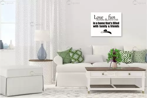 Love Fun - מסגרת עיצובים - מדבקות קיר משפטי השראה טיפוגרפיה דקורטיבית  - מק''ט: 241095
