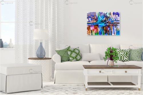 מופשט עם גווני כחול – בן רוטמן | תמונה לקיר