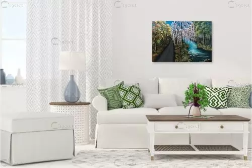 והיה כעץ שתול על פלגי מים – מזל בוכריס | תמונה לקיר בסגנון כפרי