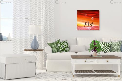 משפחה בתאילנד – איל מלק | תמונה לקיר בסגנון מופשט