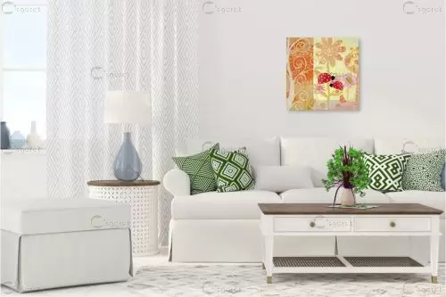 שתי חיפושיות – נעמי פוקס משעול | תמונה לקיר בסגנון כפרי