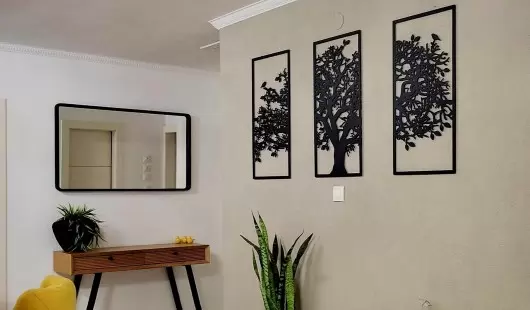 תמונות מתכת מודרנית לסלון