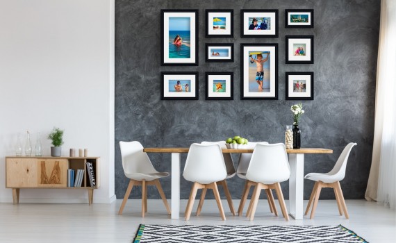 קיר משפחה דגם 110 - סט מדהים של 10 תמונות ממוסגרות בסגנון קלאסי