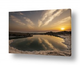 ימים ואגמים בישראל ים המלח | זריחה בים המלח