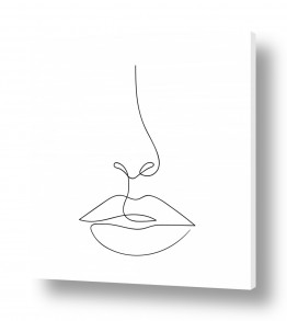 איורים ורישומים ציור בקו אחד | בשפתיים חתומות