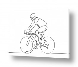 תמונות לפי נושאים רוכב | אופניים ציור בקו