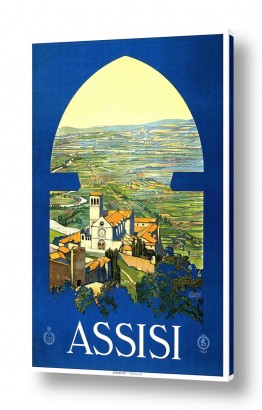 קולקציה 2023 כרזות וינטג' של מקומות בעולם | Assisi