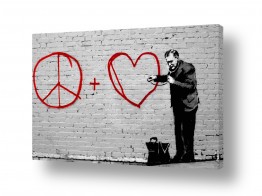 סגנונות אומנות רחוב גרפיטי ציורי קיר | Doctor peace love