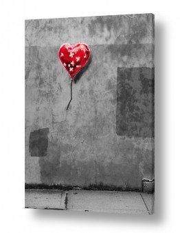 סגנונות אומנות רחוב גרפיטי ציורי קיר | Heart Balloon