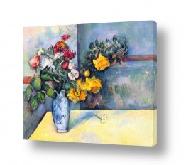 טבע דומם אגרטל פרחים | Paul Cezanne 021