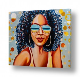 ציורים דיאנה שדה | אפריקאית מביטה אל הים