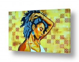 ציורים דיאנה שדה | נערה עם עגיל אתני