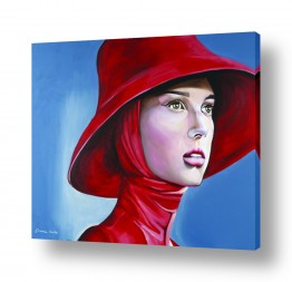 אנשים ודמויות עירום ותשוקה | אישה עם כובע אדום