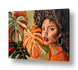 תמונות לחדר שינה תמונות לחדר שינה הורים | נערה עם עגיל חרוזים