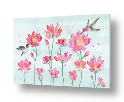 מדבקות קיר מדבקות קיר למטבח | i_Flowers and Feathers I_tn