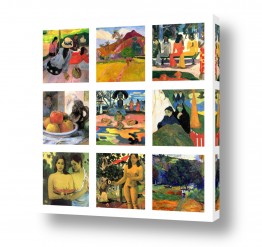 שילובים של צבע שחור שחור לבן צהוב | collage Gauguin