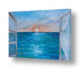 ציורים חנה לוי | חלון לים