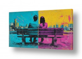 טבע דומם ספסלים | שני צבעים של העיר