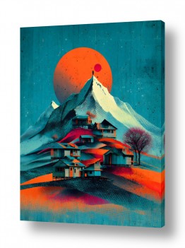 חלל ואסטרונומיה הירח | הכפר מול ההר