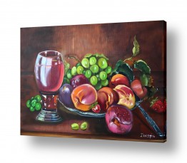 מזון אלכוהול | יין ואפרסקים