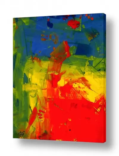 ציורי אבסטרקט אבסטרקט מודרני | Three color