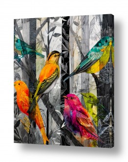 תמונות של בינה מלאכותית תמונות בעלי חיים עם בינה מלאכותית | ציפורים צבעוניות