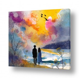 תמונות לחדר שינה תמונות זוגיות לחדר שינה | רגע של נצח