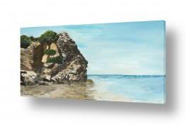 תמונות טבע חול | הסלע והים