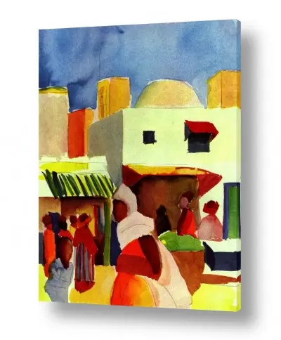 תמונות לסלון תמונות קנבס לסלון | August Macke 001