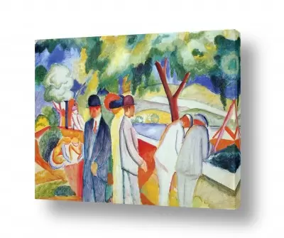 תמונות לסלון ציורים יפים לסלון | August Macke 067
