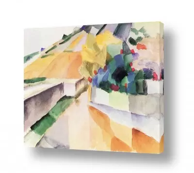 תמונות לסלון תמונות אבסטרקט לסלון | August Macke 118