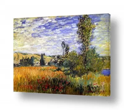 אמנים מפורסמים קלוד מונה | Landscape At Vetheuil