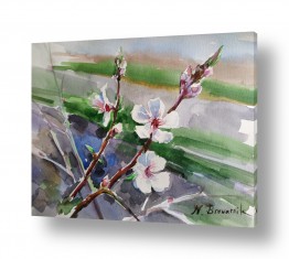 נטליה ברברניק נטליה ברברניק - ציורים מקצועים בסגנונות שונים - פרח | טבע בלבן