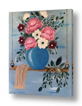 תמונות לסלון ציורים יפים לסלון | Where Flowers Rest
