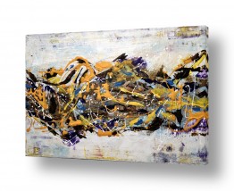 אבסטרקט מפשט מופשט | מפשט בסגול וצהוב