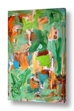 ציורי אבסטרקט אבסטרקט פרחוני ובוטני | לידה של נוף