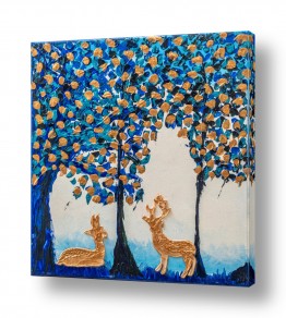 חדש באתר ציורים, אמנות דיגיטלית ובינה מלאכותית | היער הכחול במבי 1