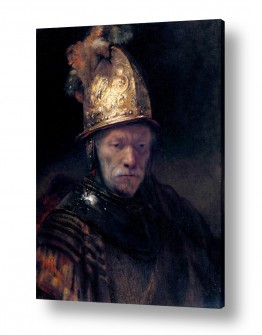 אמנים מפורסמים רמברנדט הרמנזון ואן ריין | Man with golden helmet