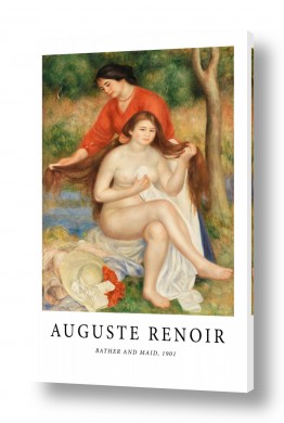 פייר רנואר פייר רנואר - Renoir Pierre Auguste - אימפרסינוסטי | Bather And Maid