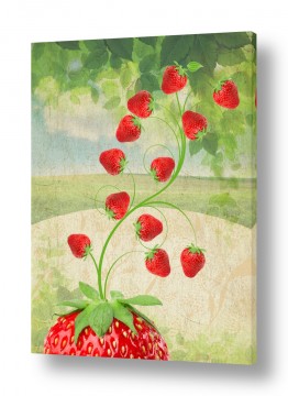 ציורים ציורים רטרו | תותים 