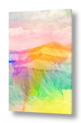 ציורי אבסטרקט אבסטרקט בצבעי מים | נוף וצבע