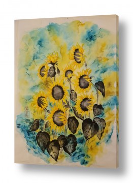 ציורים שלי גולן | חמניות שמימיים