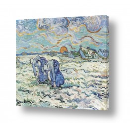 מדבקות קיר מדבקות קיר לסלון | Peasant Women Digging