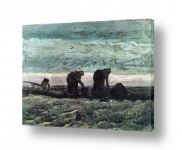 אמנים מפורסמים וינסנט ואן גוך | Two Farmers In Peat