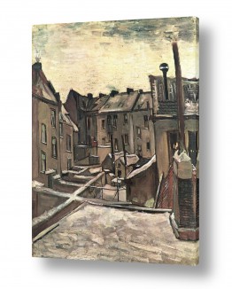 אמנים מפורסמים וינסנט ואן גוך | Backyards of Old Houses