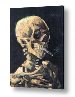 תמונות למשרד תמונות למשרד בסגנון קלאסי | Skeleton Head Cigarette