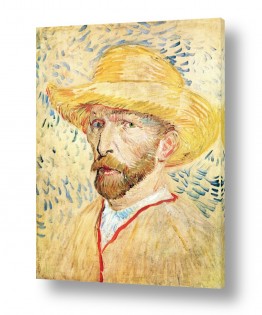 אמנים מפורסמים וינסנט ואן גוך | Self Portrait With Straw 